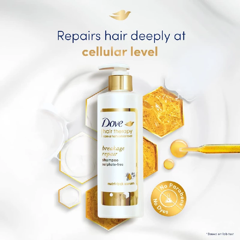 Dove Hair Therapy Breakage Repair Sulphate-Free Shampoo, 380 ml-4.webp